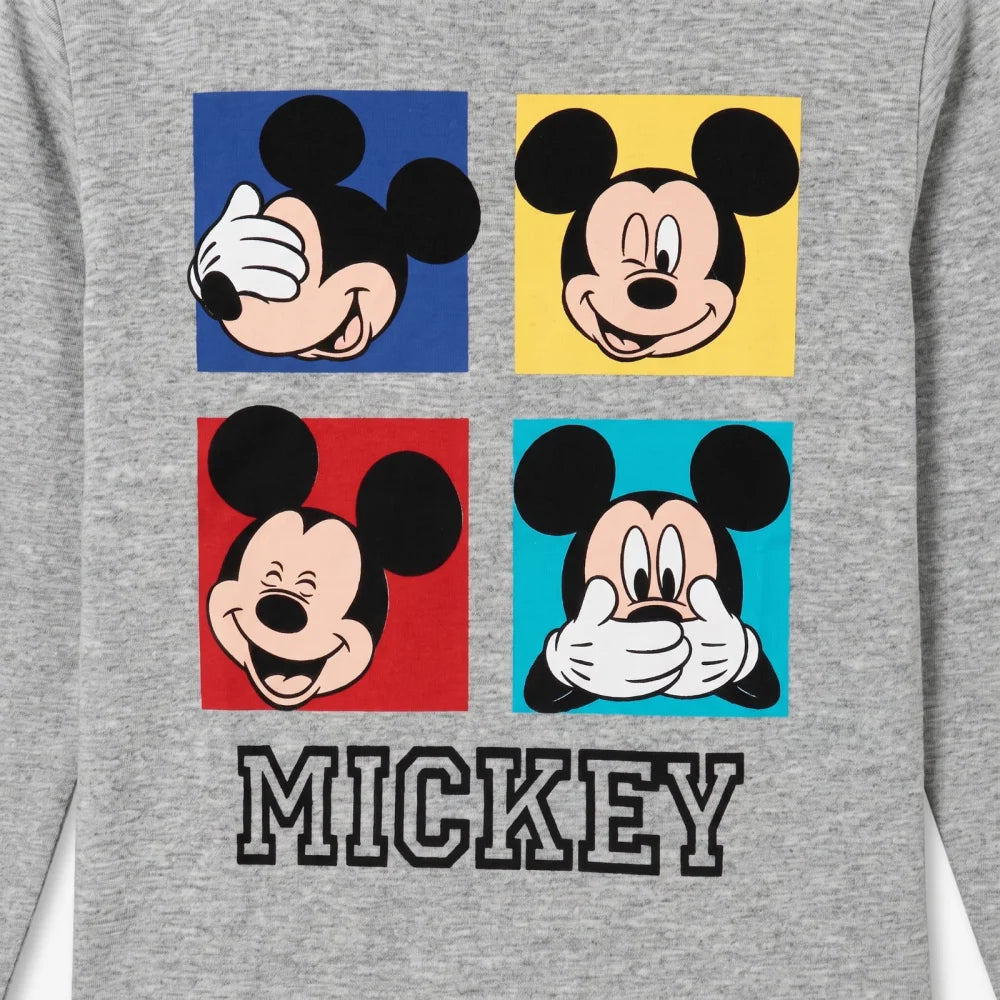 Print-Shirt Disney Mickey Maus Kinder Jungen Langarm Shirt Langarmshirt Gr. 98-128 - WS-Trend.de