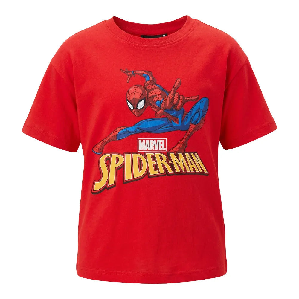 Marvel Spiderman Kinder Jungen T-Shirt Kurzarm Shirt Gr. 98 bis 128 Baumwolle - WS-Trend.de