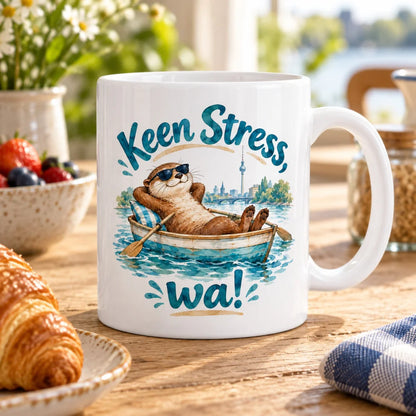 WS-Trend Spree Otter Tasse lustiger Spruch Keramik 330 ml Geschenkidee - WS-Trend.de