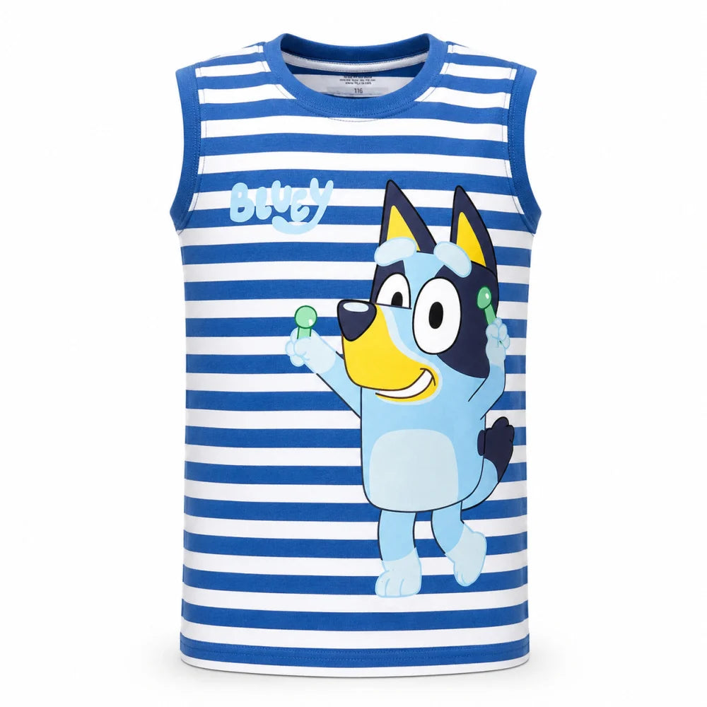 Bluey Bingo Kinder Jungen ärmellos T-Shirt Shirt Größe 104 bis 122 Baumwolle - WS-Trend.de
