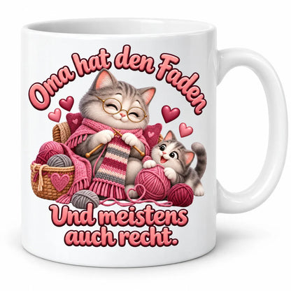 WS-Trend Strickkatzenoma Tasse 330 ml Oma Geschenk mit lustigem Spruch - WS-Trend.de