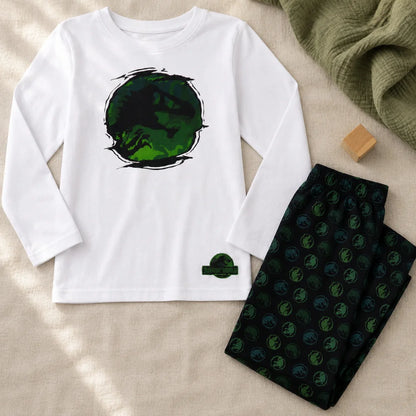 Jurassic World T-Rex Jungen Kinder Pyjama Schlafanzug 100% Baumwolle Gr. 104-116 - WS-Trend.de