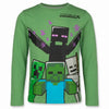 Minecraft Creeper Gamer Kinder Jungen Langarmshirt Shirt 116-152 100% Baumwolle
