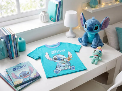 Disney Stitch Kinder Jungen T-Shirt Kurzarm Shirt Gr. 98 bis 128 Baumwolle - WS-Trend.de