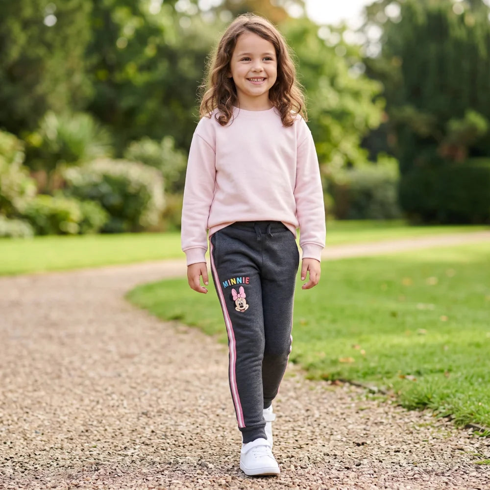 Disney Minnie Maus Kinder Jogginghose Sporthose Hose 104 bis 116 Rosa Grau - WS-Trend.de