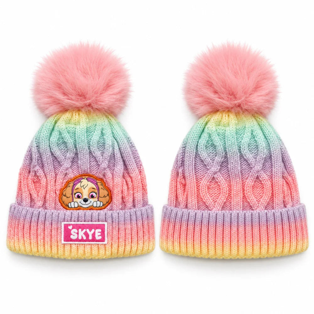 Paw Patrol Skye Kinder Mädchen Winter Bommel Mütze Gr. 52-54 - WS-Trend.de
