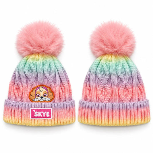 Paw Patrol Skye Kinder Mädchen Winter Bommel Mütze Gr. 52-54 - WS-Trend.de