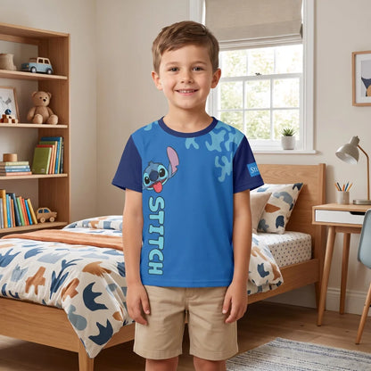 Disney Stitch Kinder Jungen T-Shirt Kurzarm Shirt Gr. 98 100% Baumwolle - WS-Trend.de
