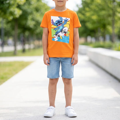 Disney Lilo und Stitch Jungen Kinder kurzarm T-Shirt Shirt Gr. 98-122 Baumwolle - WS-Trend.de