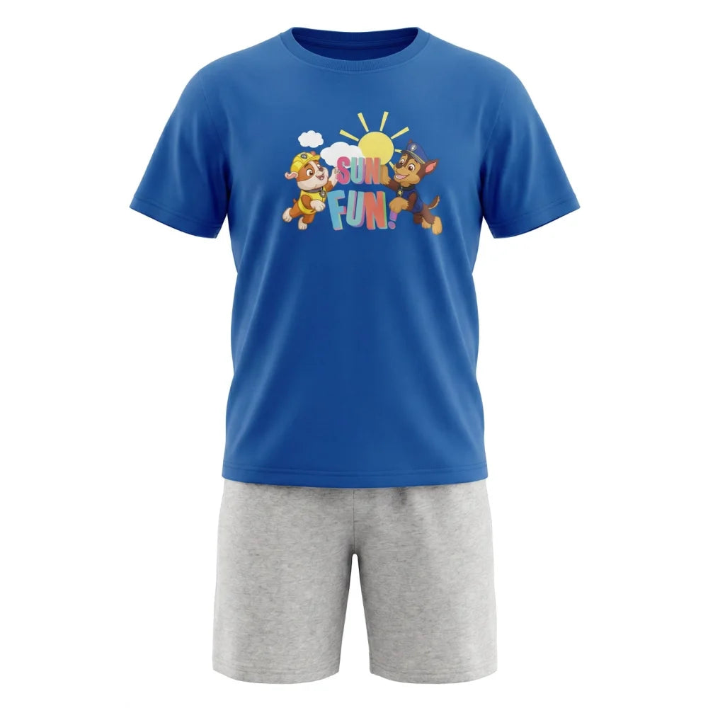 Paw Patrol Kinder Jungen Schlafanzug Pyjama kurz Nachtwäsche 98-116 - WS-Trend.de