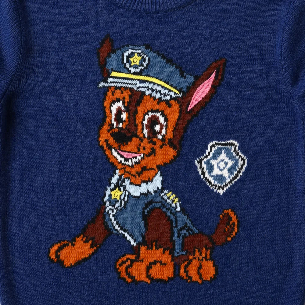 Sweater PAW PATROL Chase Kinder Jungen Strick Pullover Gr. 98 - 128 - WS-Trend.de