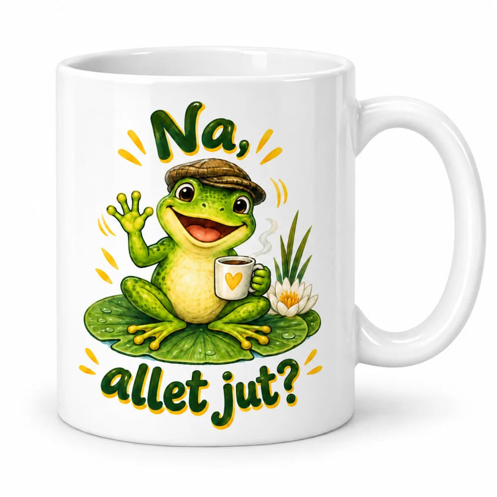 WS-Trend Berliner Frosch Tasse mit Spruch Keramik 330 ml Geschenktasse - WS-Trend.de
