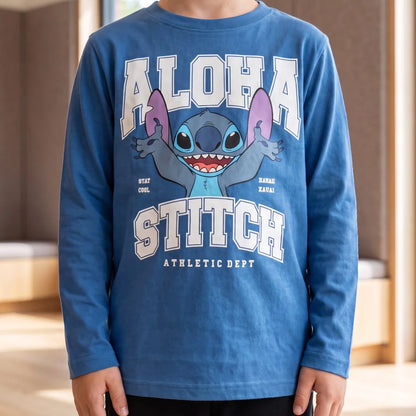 Print-Shirt Disney Lilo und Stitch Kinder Jungen Langarmshirt Shirt Gr. 98-110 - WS-Trend.de