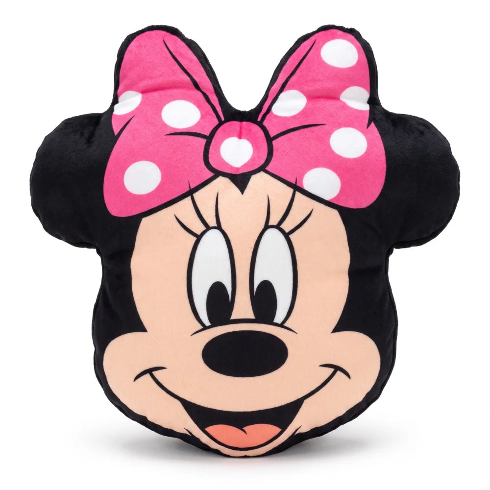 Disney Minnie Maus Kopfkissen mit pinker Schleife 35x30 cm - WS-Trend.de