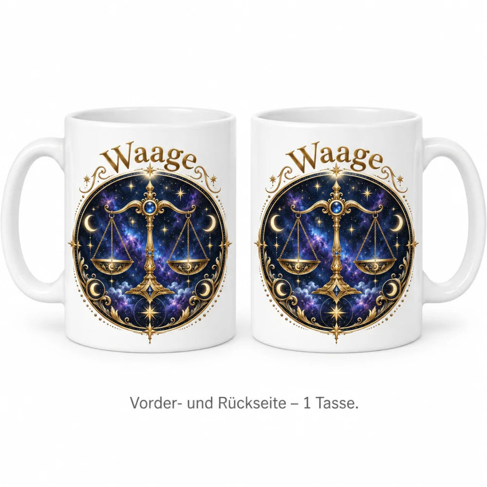 WS-Trend Sternzeichen Tasse Waage mystisch Keramik 330 ml Geschenk - WS-Trend.de