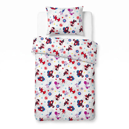Marvel Spidey Wendebettwäsche 2-teilig 135-140x200 + 65x65 cm - WS-Trend.de