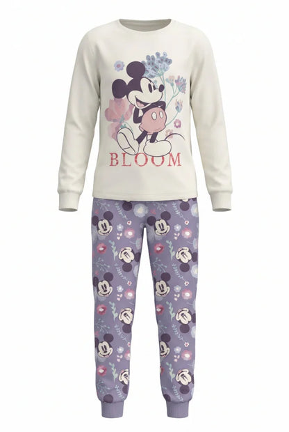 Disney Mickey Maus Kinder Schlafanzug Pyjama lang 104 - 134 Baumwolle - WS-Trend.de