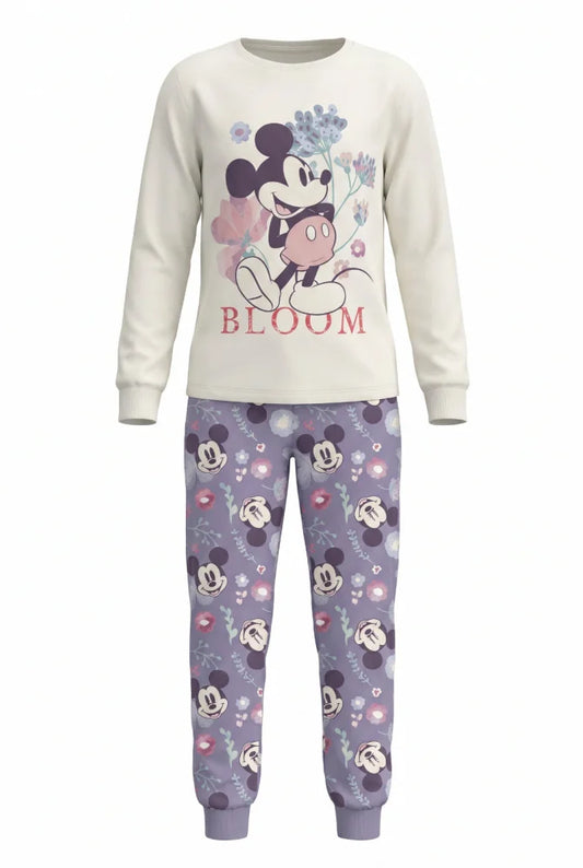 Disney Mickey Maus Kinder Schlafanzug Pyjama lang 104 - 134 Baumwolle - WS-Trend.de