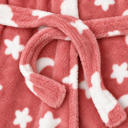 Bluey Kinder Hausmantel Bademantel mit Kapuze Coral Fleece Gr. 98-116 - WS-Trend.de