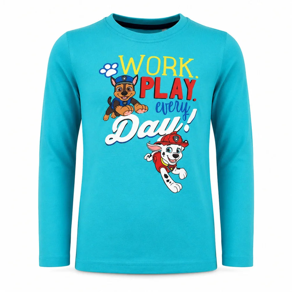 Paw Patrol Jungen Kinder langarm Shirt Langarmshirt 100% Baumwolle - WS-Trend.de