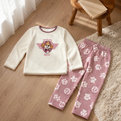 Paw Patrol Skye Kinder Mädchen Coral Schlafanzug Pyjama Gr. 98-116 - WS-Trend.de