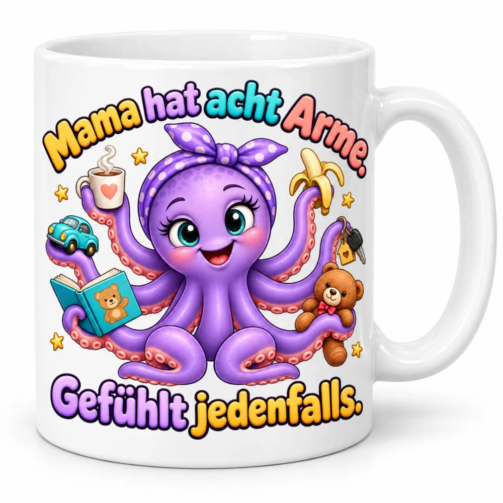 WS-Trend Oktopusmama Tasse Keramik 330 ml Geschenk für Mama mit Spruch - WS-Trend.de