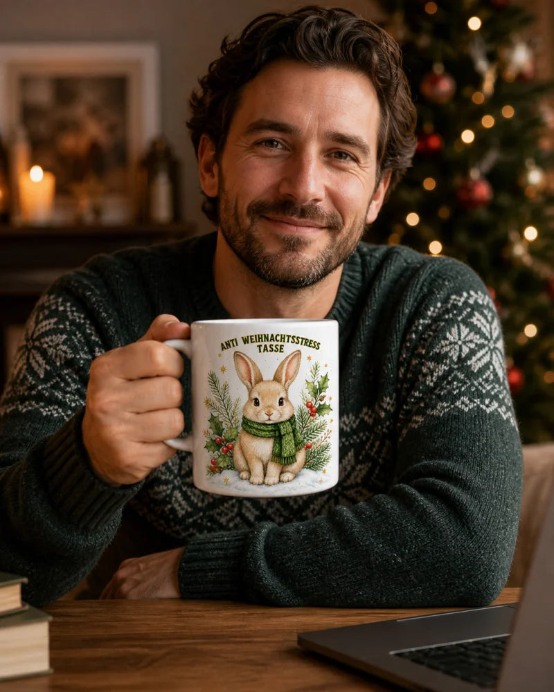 Anti Weihnachtsstress Tasse Weihnachten – Tiere Aquarell - WS-Trend.de