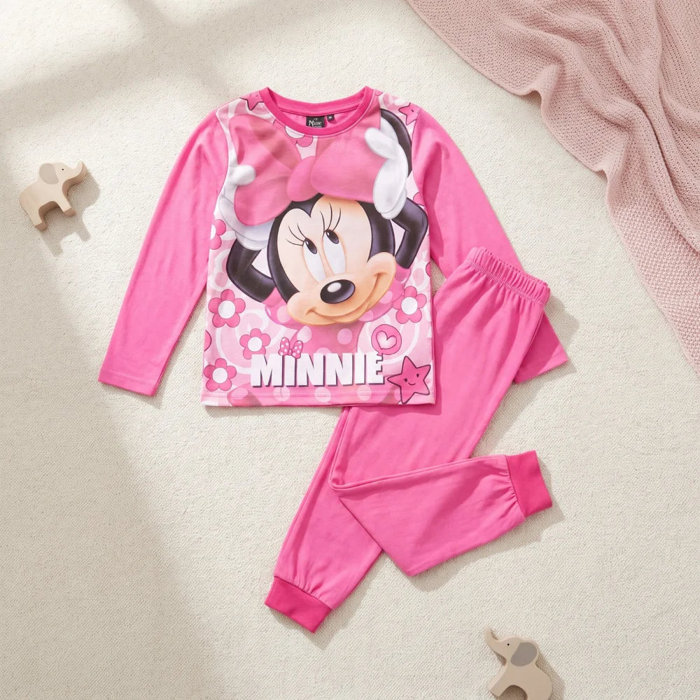 Schlafanzug Disney Minnie Maus Kinder Pyjama lang - WS-Trend.de