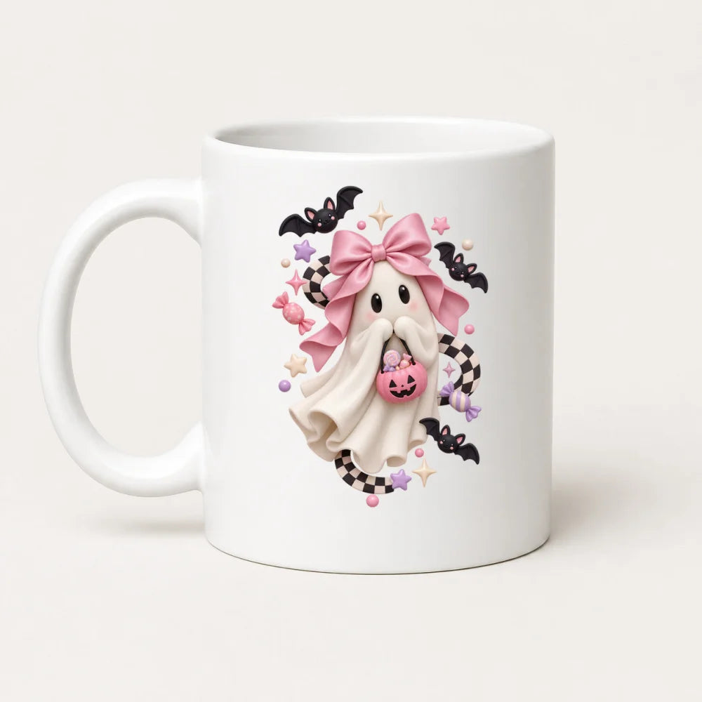 Halloween Tasse Pastell Gespenst 325 ml Keramik Geschenkidee - WS-Trend.de
