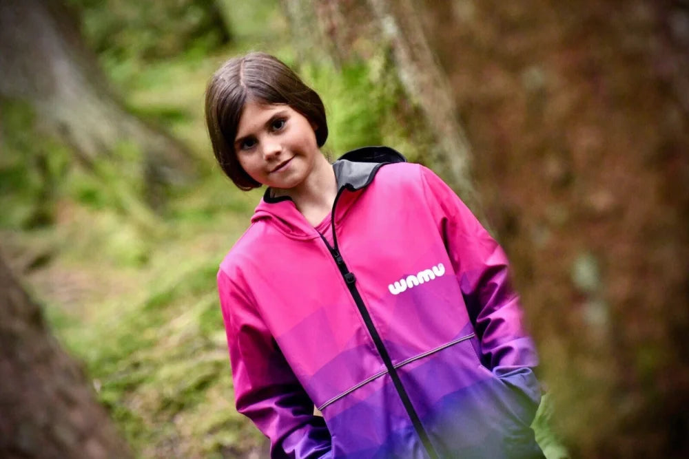 Softshelljacke WAMU Die Mosaic Kinder Jacke mit Kapuze Gr. 104-110 - WS-Trend.de