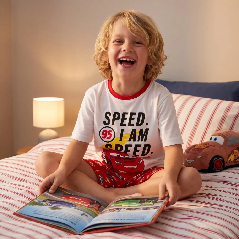 Disney Cars 3 Lightning McQueen Kinder kurzarm Pyjama Schlafanzug 98-128 - WS-Trend.de