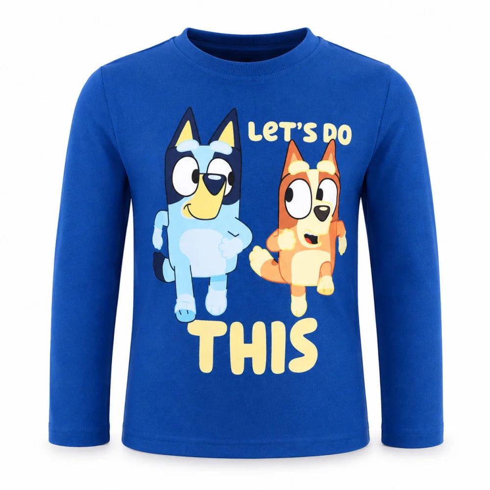 Bluey Bingo Kinder Langarmshirt langarm Shirt Gr. 92-116 Baumwolle - WS-Trend.de