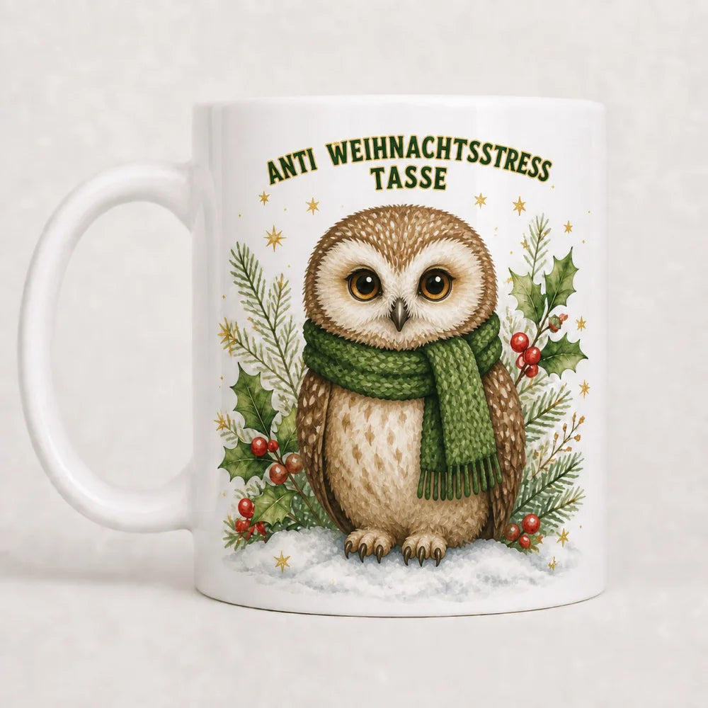 Anti Weihnachtsstress Tasse Weihnachten – Tiere Aquarell - WS-Trend.de