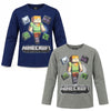 Minecraft Alex Jungen Langarmshirt Baumwolle Blau oder Grau 116–146
