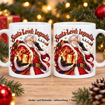WS-Trend Santa-Level Anime Weihnachtstasse Keramik 330 ml Geschenkidee - WS-Trend.de