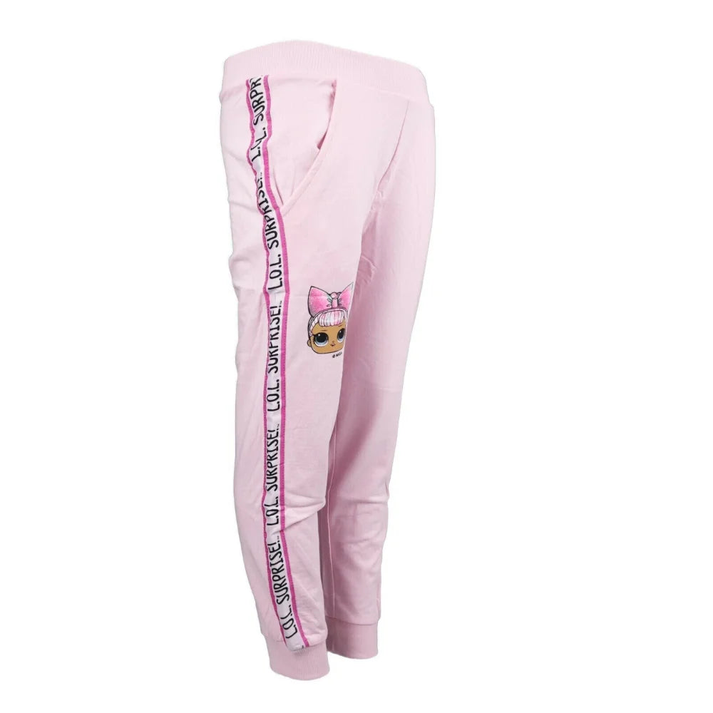 LOL Surprise Kinder Jogginghose Hose Freizeithose Mädchen Grau Rosa Gr. 104-110 - WS-Trend.de