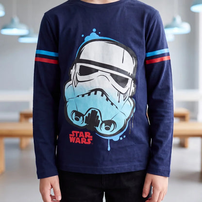Print-Shirt Disney Star Wars Storm Trooper Kinder Jungen langarm Shirt Gr. 110-140 - WS-Trend.de