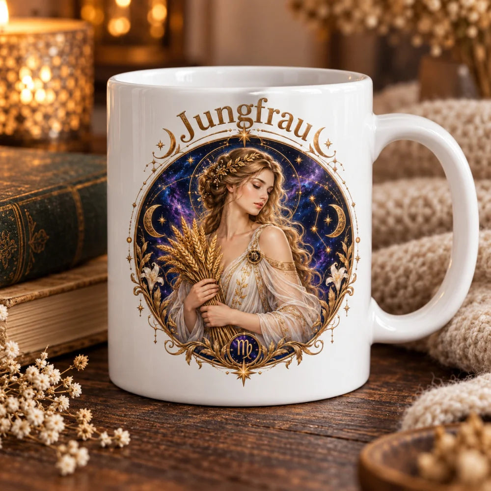 WS-Trend Sternzeichen Tasse Jungfrau mystisch Keramik 330 ml Geschenk - WS-Trend.de