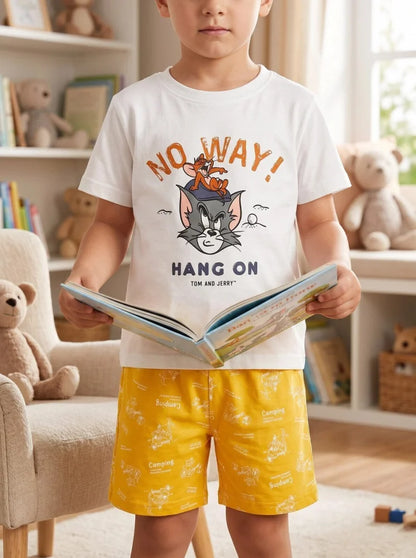 Tom und Jerry Jungen Kinder Pyjama Schlafanzug 98-128 Baumwolle - WS-Trend.de