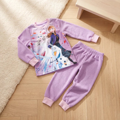 Schlafanzug Disney Die Eiskönigin Kinder Mädchen Coral Fleece Pyjama - WS-Trend.de