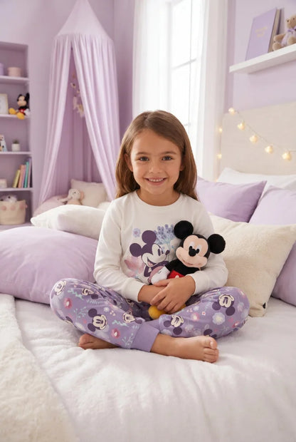 Disney Mickey Maus Kinder Schlafanzug Pyjama lang 104 - 134 Baumwolle - WS-Trend.de