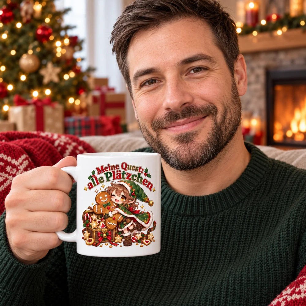 WS-Trend Plätzchen-Quest Anime Tasse Keramik 330 ml Weihnachtsgeschenk - WS-Trend.de