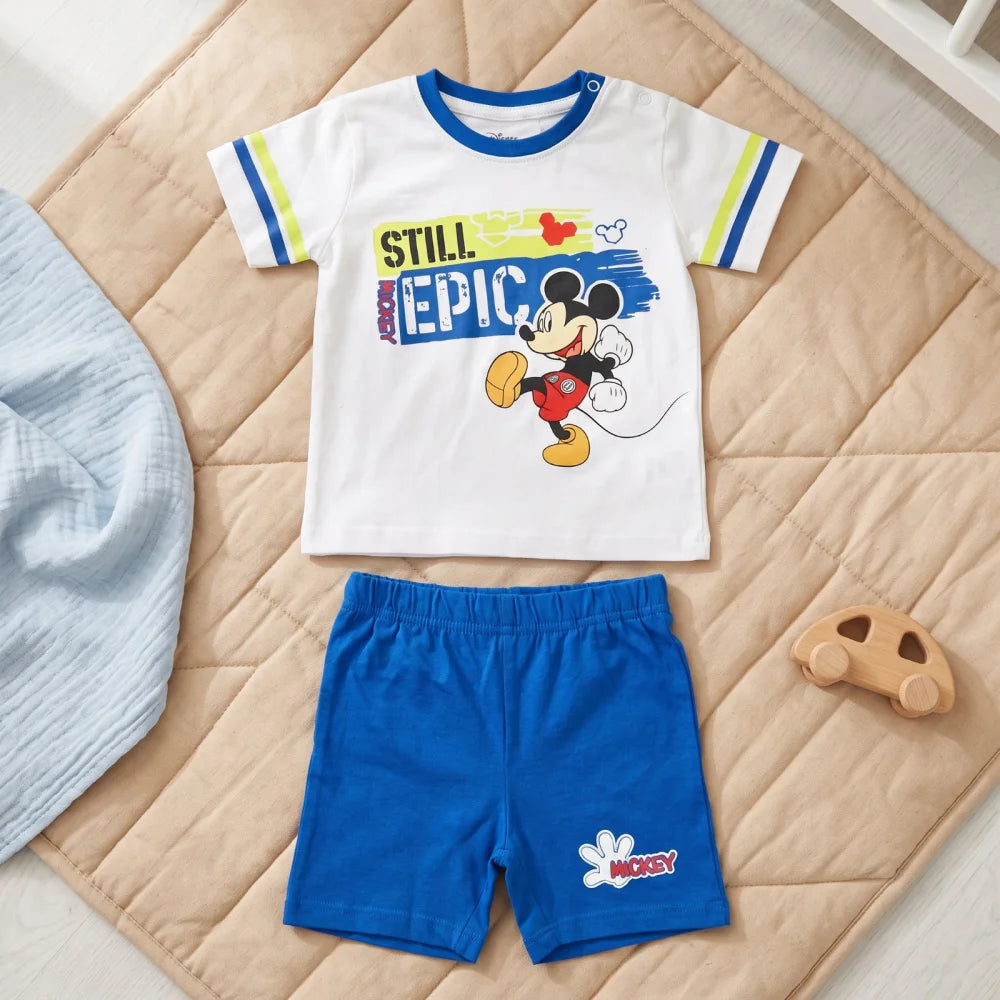 Disney Mickey Maus Baby 2tlg.Set Kleinkind T-Shirt plus Shorts Gr. 62 - 86 - WS-Trend.de
