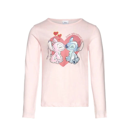 Disney Lilo und Stitch Kinder Mädchen Langarmshirt Shirt Gr. 98-128 - Baumwolle - WS-Trend.de