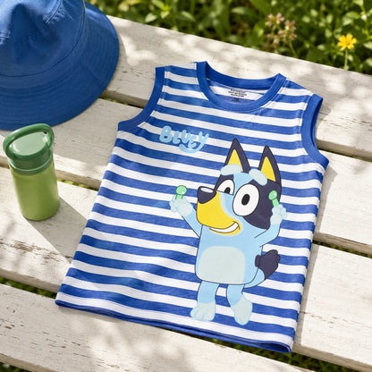 Bluey Bingo Kinder Jungen ärmellos T-Shirt Shirt Größe 104 bis 122 Baumwolle - WS-Trend.de