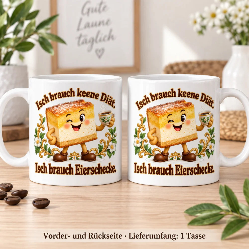 WS-Trend Eierschecke Tasse sächsischer Spruch Keramik 330 ml fürs Büro - WS-Trend.de
