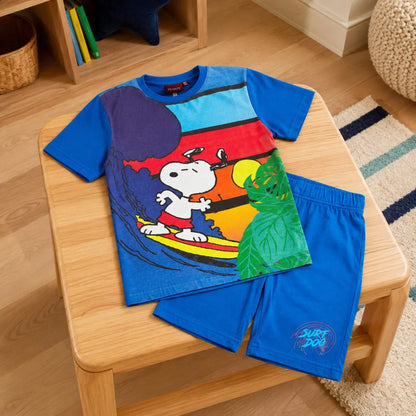 Peanuts Snoopy Kinder Sommerset Shorts plus T-Shirt 100% Baumwolle - WS-Trend.de