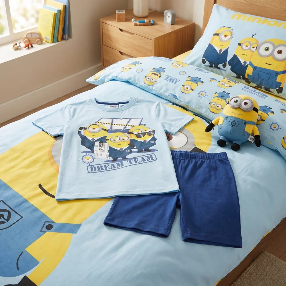 Die Minions Kinder Jungen Pyjama Schlafanzug 100% Baumwolle Gr. 110/116 - WS-Trend.de