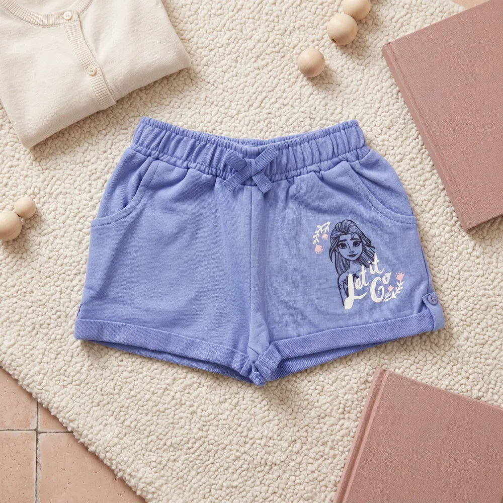 Disney Frozen Die Eiskönigin Elsa Kinder Shorts Mädchen 92-98 Blau Grau - WS-Trend.de