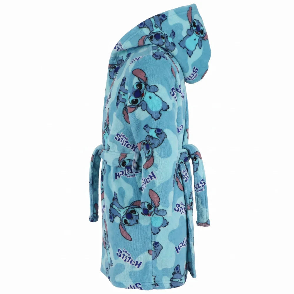 Disney Lilo und Stitch Kinder Mädchen Fleece Bademantel mit Kapuze Gr. 98 - 104 - WS-Trend.de